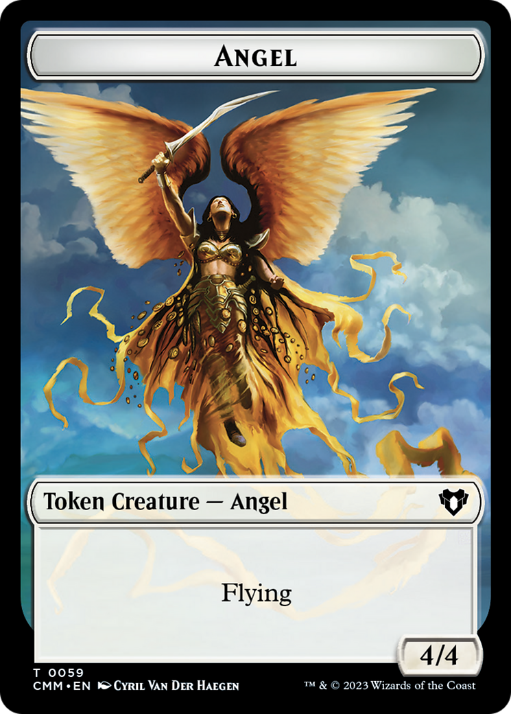 Copy (54) // Angel Double-Sided Token [Commander Masters Tokens] | Good Games Morley