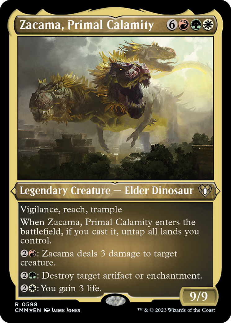 Zacama, Primal Calamity (Foil Etched) [Commander Masters] | Good Games Morley