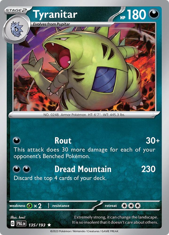 Tyranitar 135/193 (SV02: Paldea Evolved)  - Holofoil | Good Games Morley