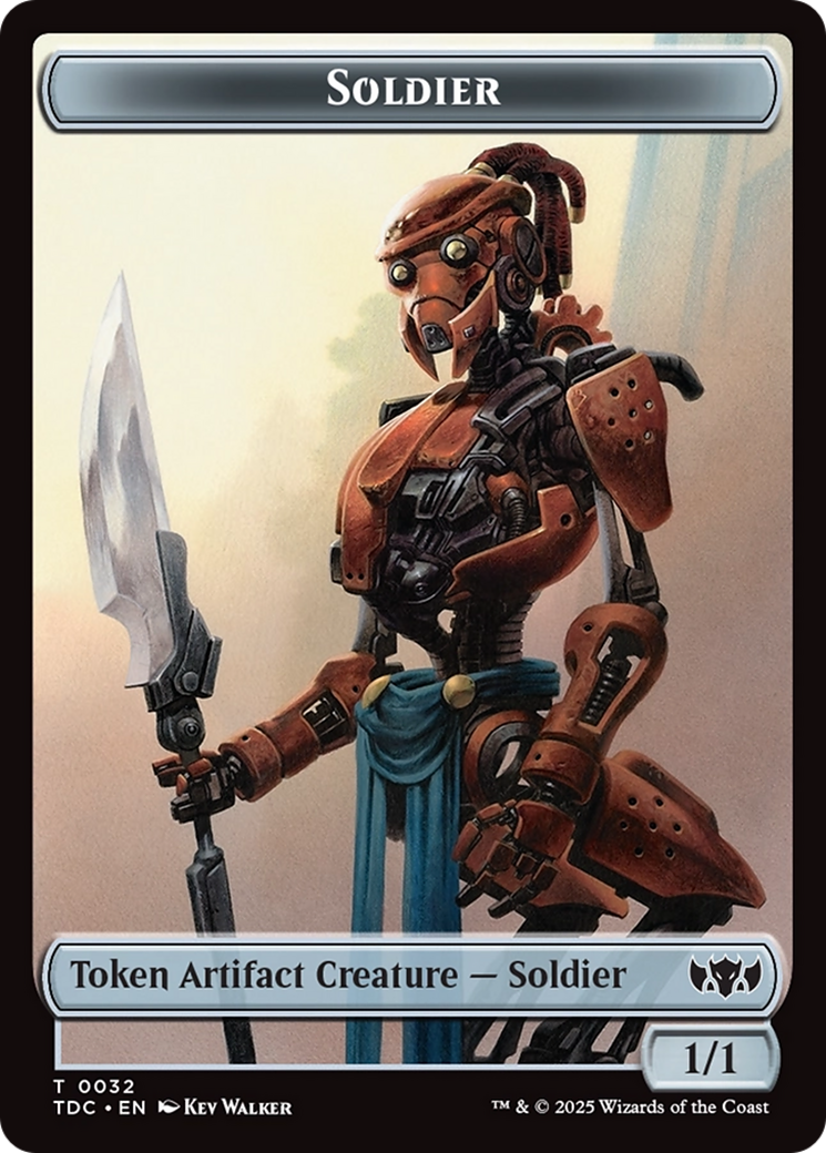 Solider (0032) // Copy Double-Sided Token [Tarkir: Dragonstorm Commander Tokens] | Good Games Morley