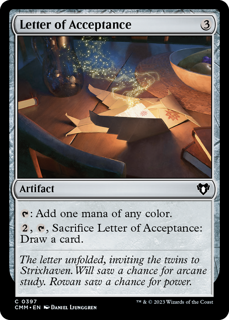 Letter of Acceptance [Commander Masters] | Good Games Morley