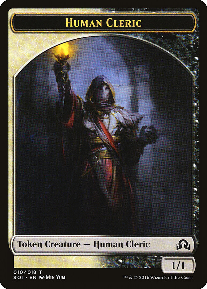Human Cleric Token [Shadows over Innistrad Tokens] | Good Games Morley