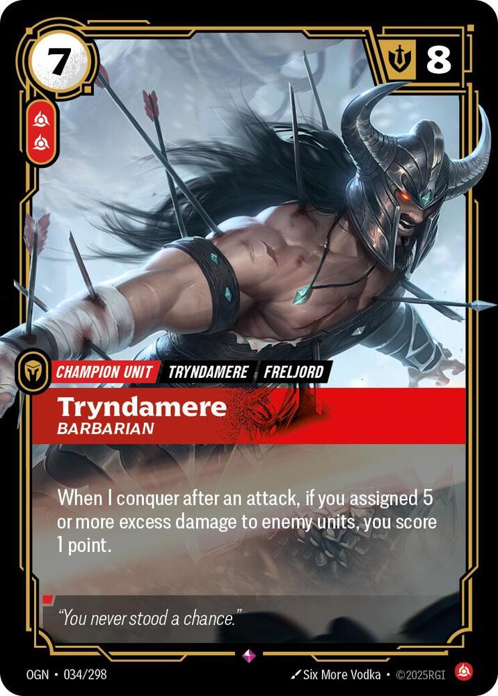 Tryndamere - Barbarian 034/298 (Origins)  - Foil | Good Games Morley