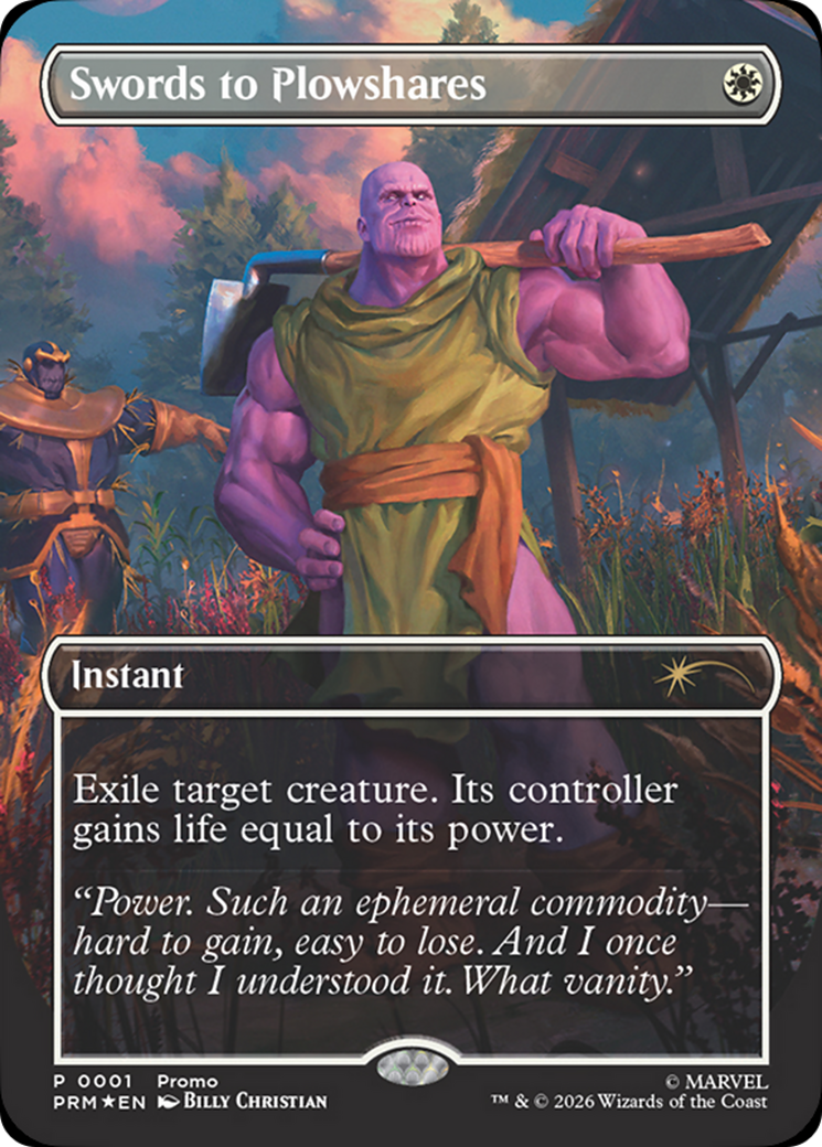 Swords to Plowshares (Borderless) (Magazine Insert) [Media Promos] | Good Games Morley