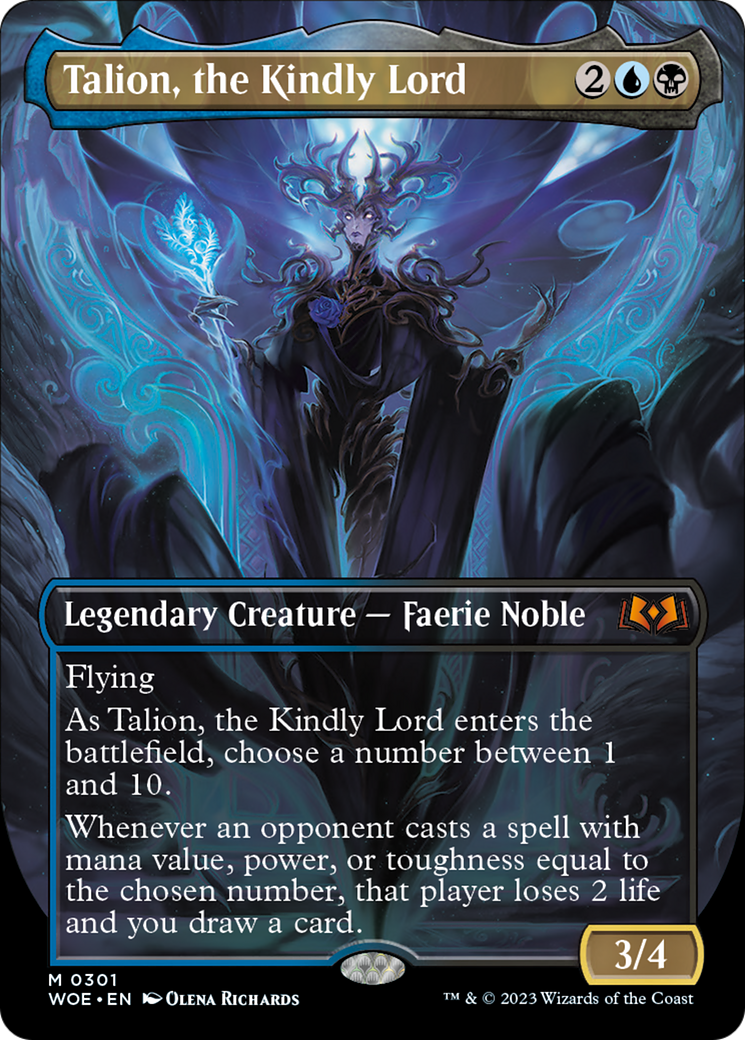 Talion, the Kindly Lord (Borderless Alternate Art) [Wilds of Eldraine] | Good Games Morley