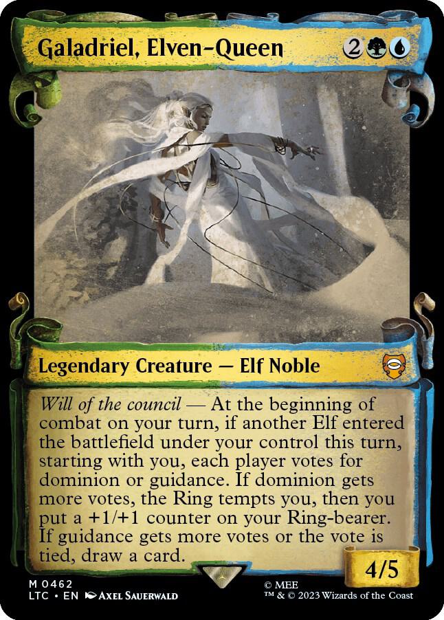 Galadriel Elven Queen Showcase Scrolls 462 (Commander: The Lord of the Rings: Tales of Middle-earth)  - Showcase Scroll Foil | Good Games Morley