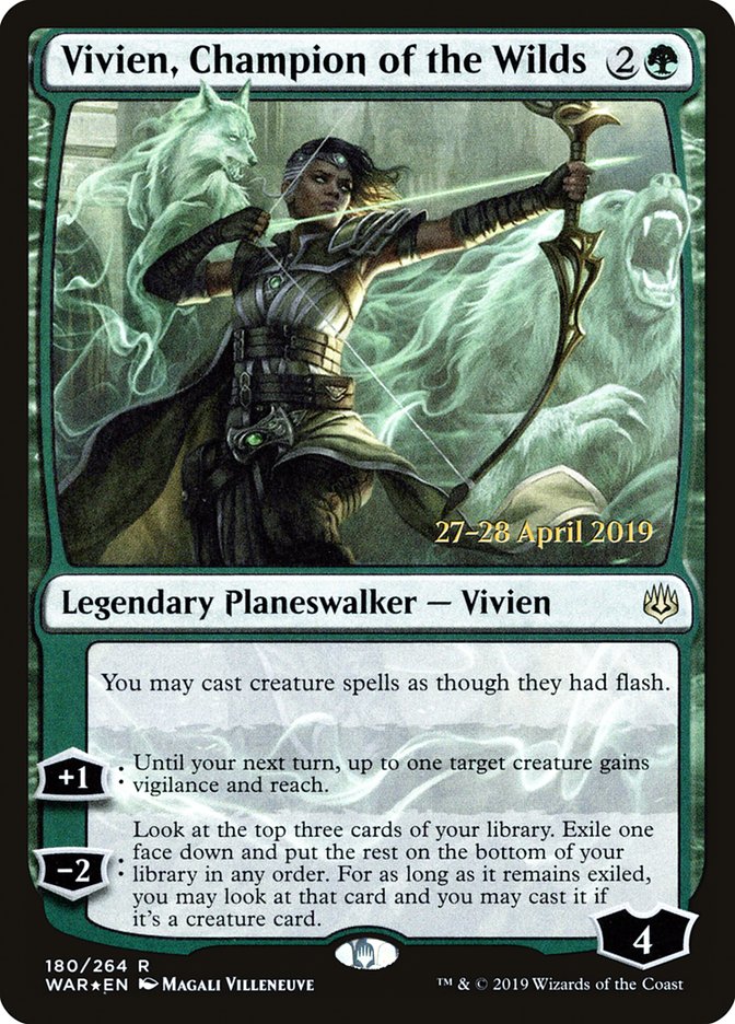 Vivien, Champion of the Wilds [War of the Spark Prerelease Promos] | Good Games Morley
