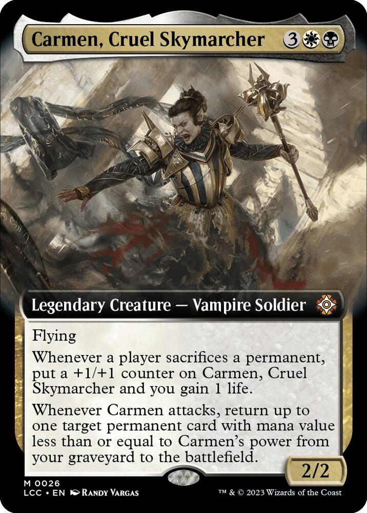 Carmen, Cruel Skymarcher 26/370 (Commander: The Lost Caverns of Ixalan)  - Extended Art | Good Games Morley