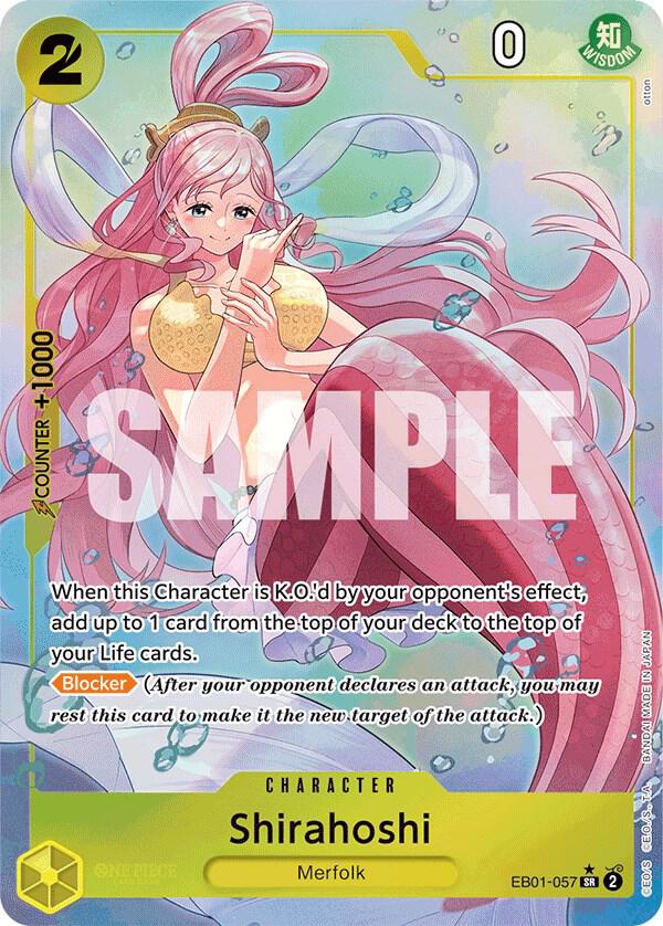 Shirahoshi EB01-057 (Extra Booster: Memorial Collection)  - Alternate Art Foil | Good Games Morley