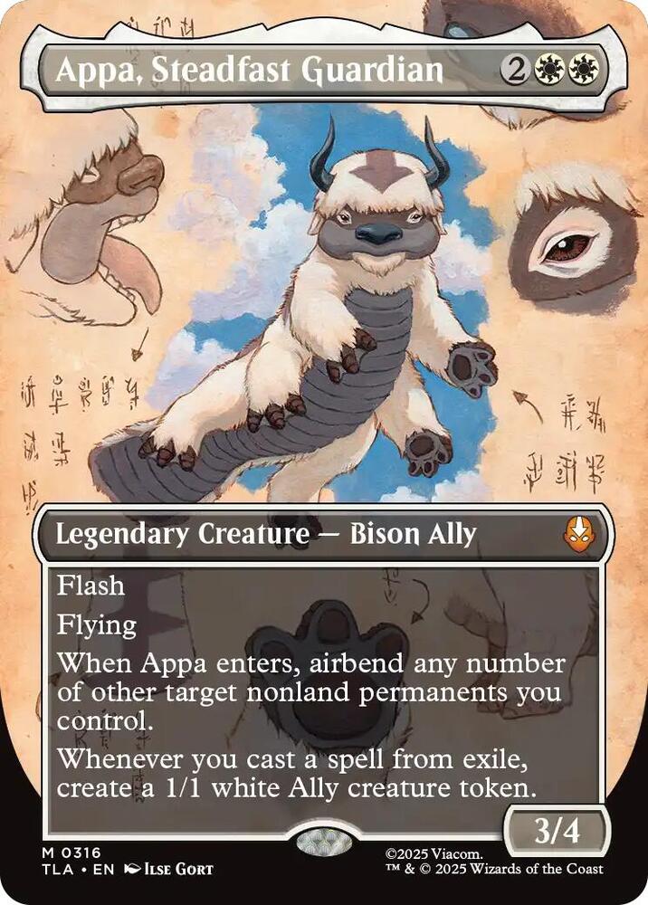 Appa, Steadfast Guardian 316 (Avatar: The Last Airbender)  - Borderless Foil | Good Games Morley