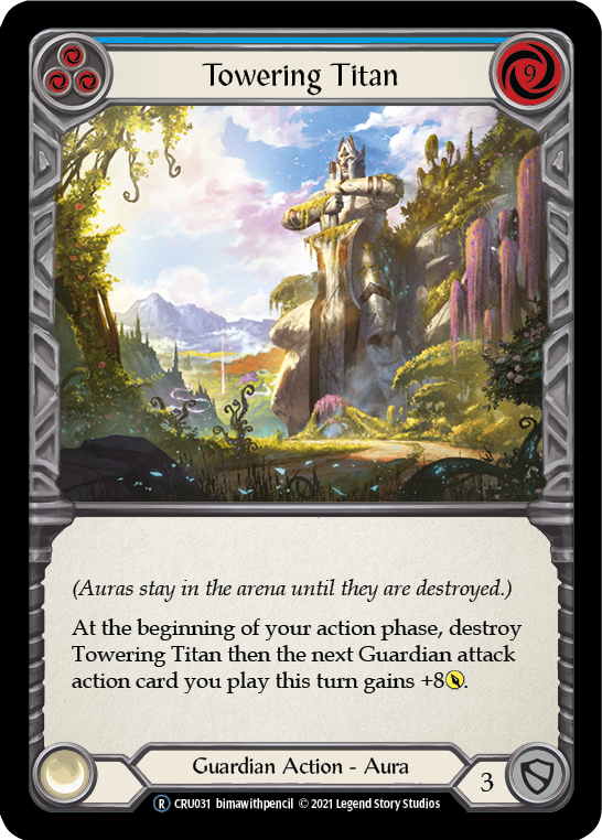 Towering Titan (Blue) [U-CRU031] (Crucible of War Unlimited)  Unlimited Rainbow Foil | Good Games Morley