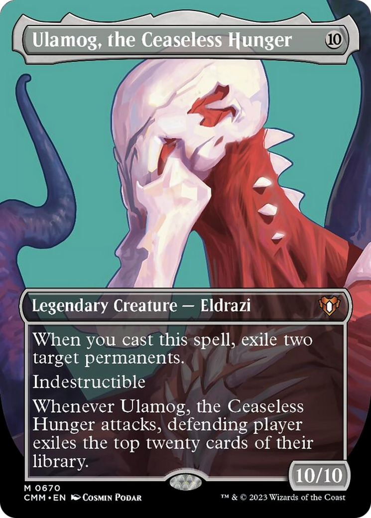 Ulamog, the Ceaseless Hunger (Borderless Profile) [Commander Masters] | Good Games Morley