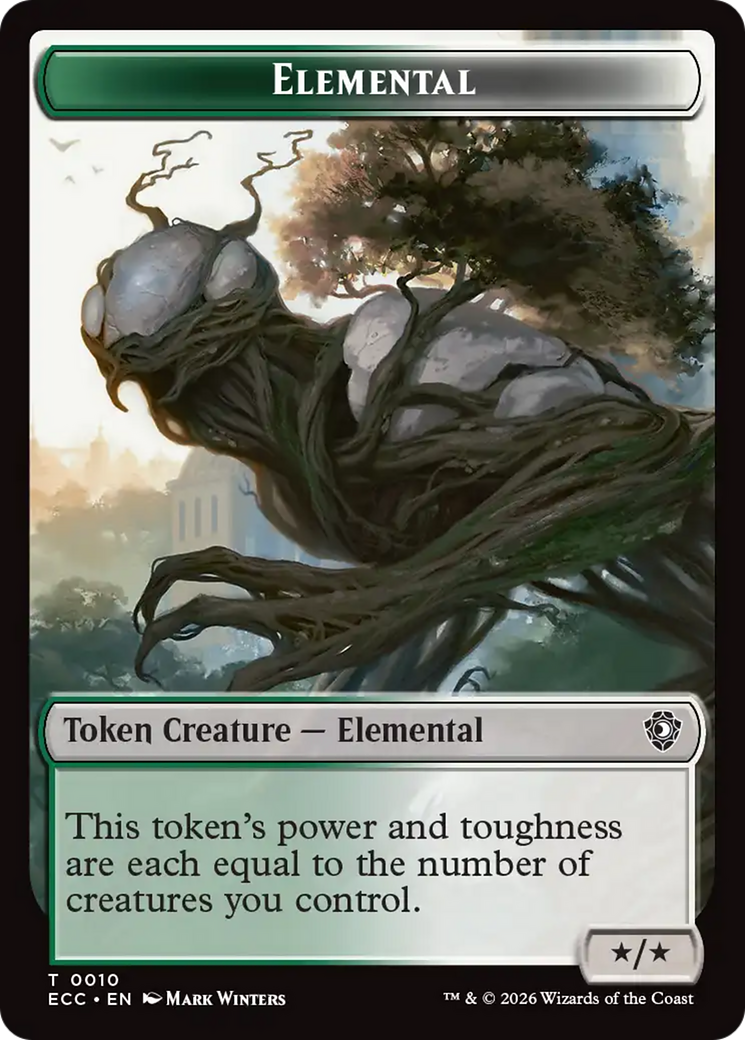 Rhino Warrior // Elemental (0010) Double-Sided Token [Lorwyn Eclipsed Tokens] | Good Games Morley