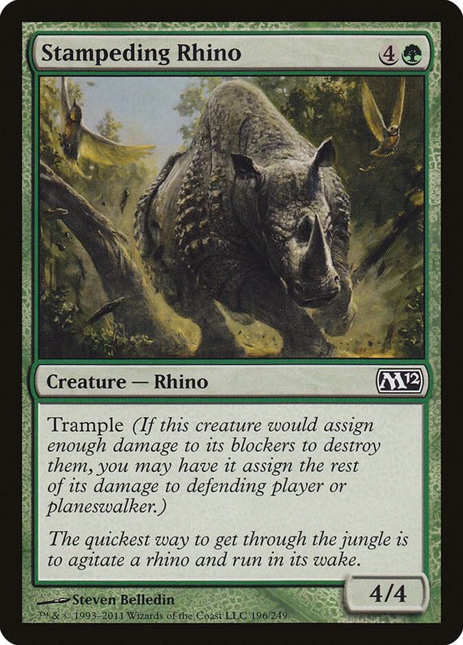 Stampeding Rhino 196/249 (Magic 2012 (M12))  - Foil | Good Games Morley