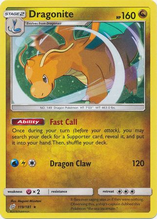 Dragonite (119/181) (Cosmos Holo) [Sun & Moon: Team Up] | Good Games Morley
