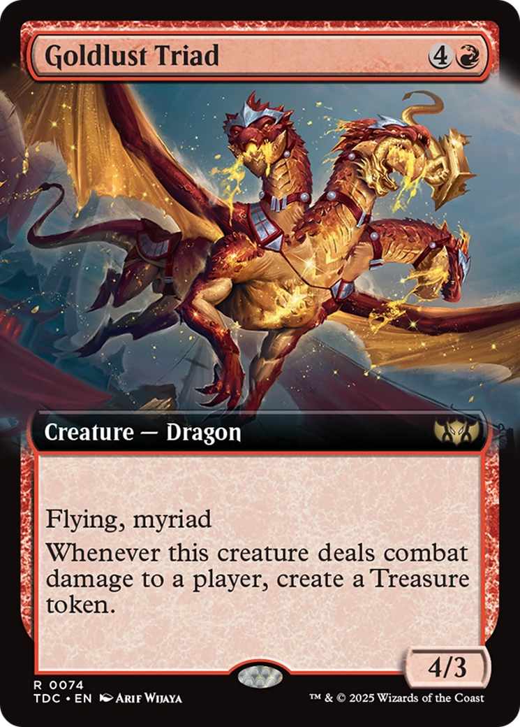 Goldlust Triad (Extended Art) [Tarkir: Dragonstorm Commander] | Good Games Morley