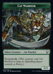 Saproling // Cat Warrior Double-Sided Token [Dominaria United Tokens] | Good Games Morley