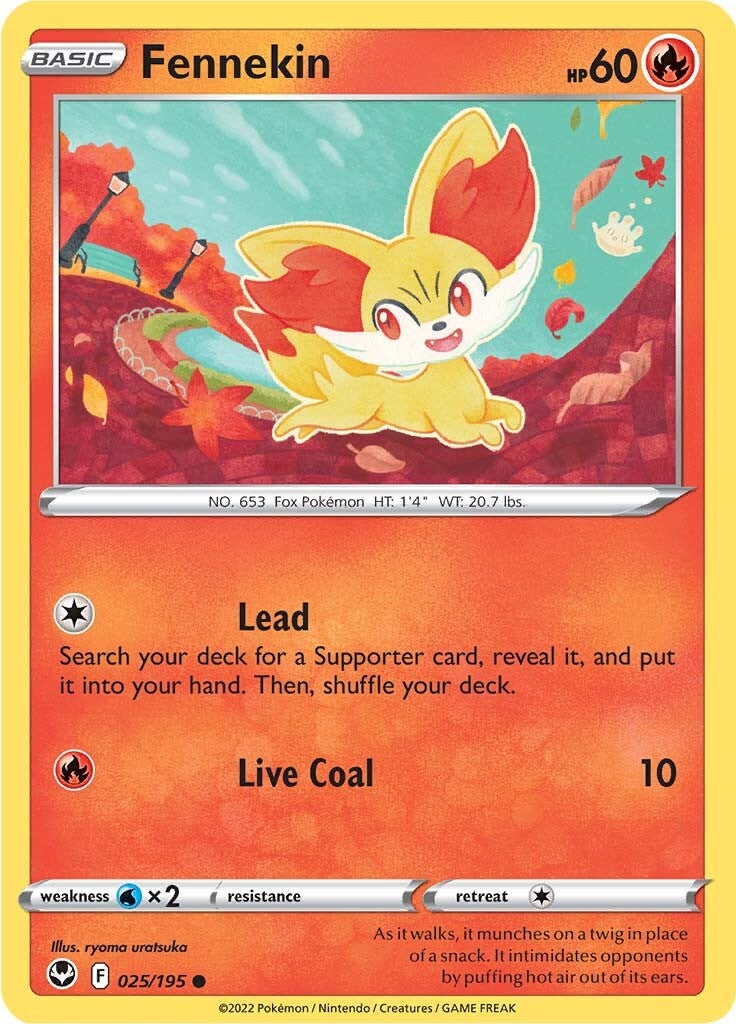 Fennekin (025/195) [Sword & Shield: Silver Tempest] | Good Games Morley