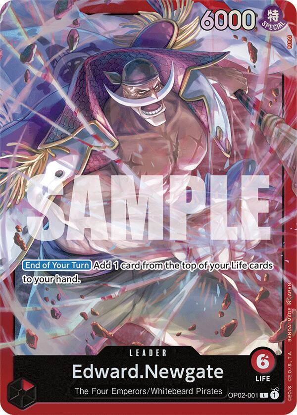 Edward.Newgate OP02-001 (Starter Deck 15: RED Edward.Newgate)  - Foil | Good Games Morley