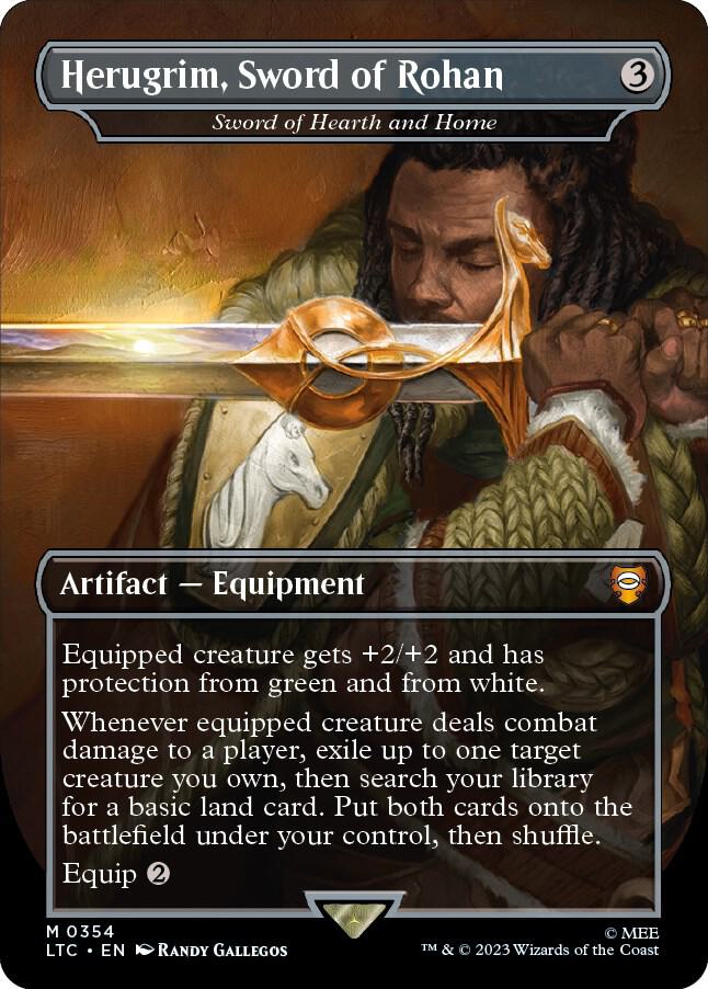 Herugrim Sword of Rohan Sword of Hearth and Home Borderless 354 (Commander: The Lord of the Rings: Tales of Middle-earth)  - Foil | Good Games Morley