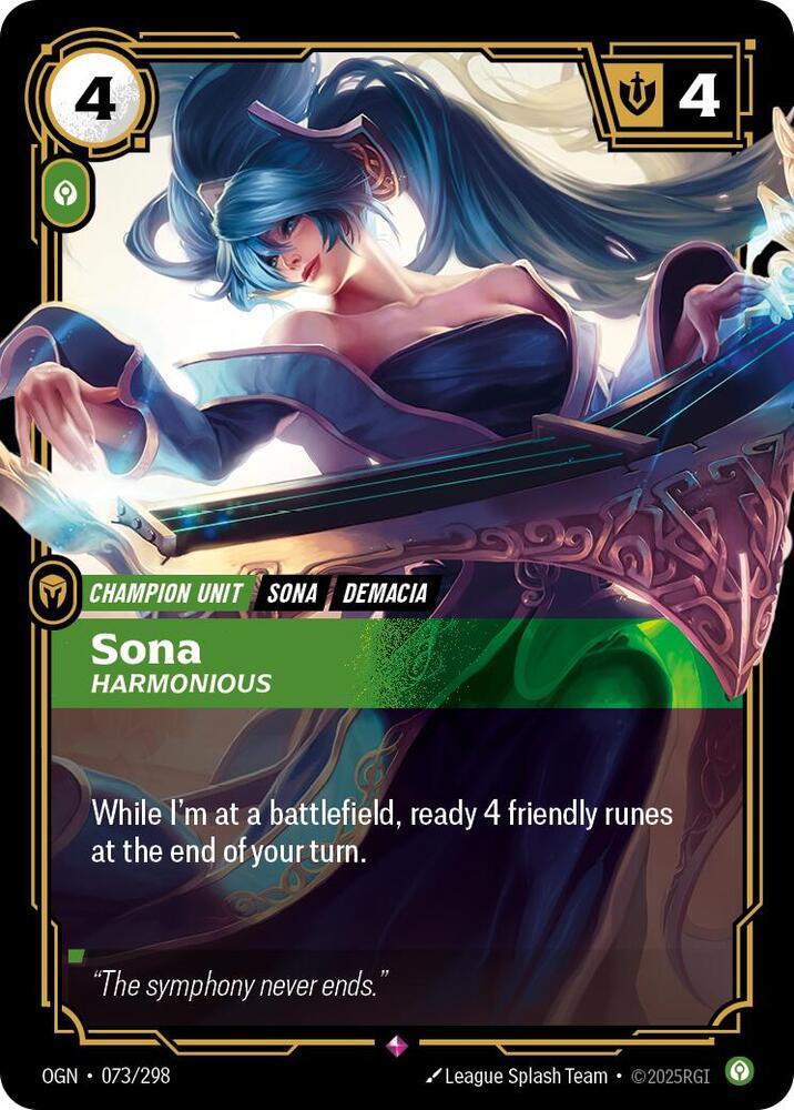 Sona - Harmonious 073/298 (Origins)  - Foil | Good Games Morley