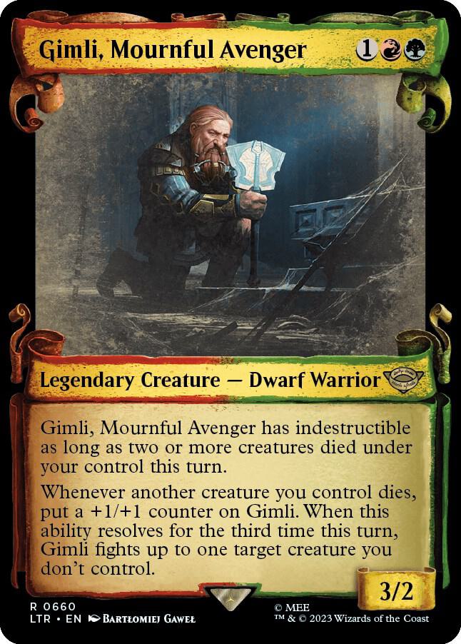 Gimli, Mournful Avenger 660 (Universes Beyond: The Lord of the Rings: Tales of Middle-earth)  - Showcase Scroll | Good Games Morley