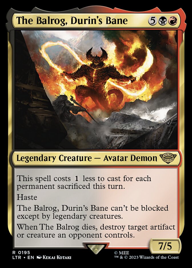 The Balrog, Durin's Bane 195/281 (Universes Beyond: The Lord of the Rings: Tales of Middle-earth)  | Good Games Morley