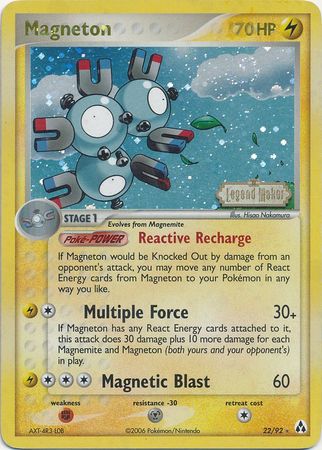 Magneton (22/92) (Stamped) [EX: Legend Maker] | Good Games Morley