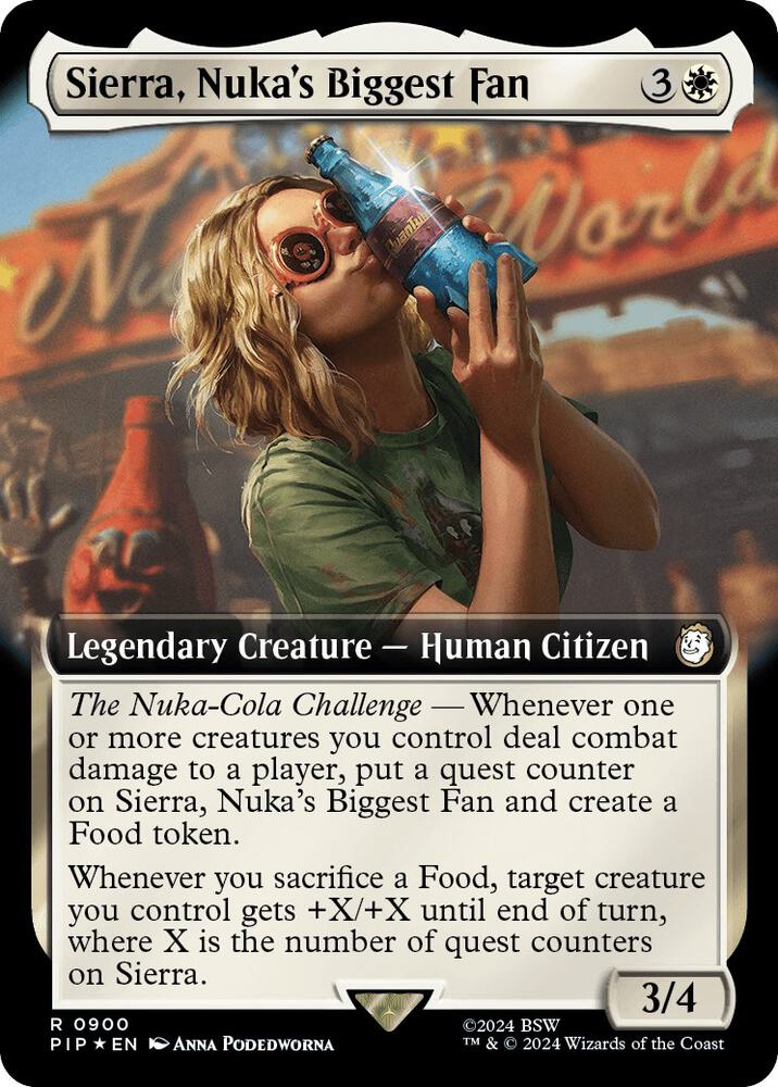 Sierra, Nuka's Biggest Fan 900/326 (Universes Beyond: Fallout)  - Extended Art Surge Foil | Good Games Morley