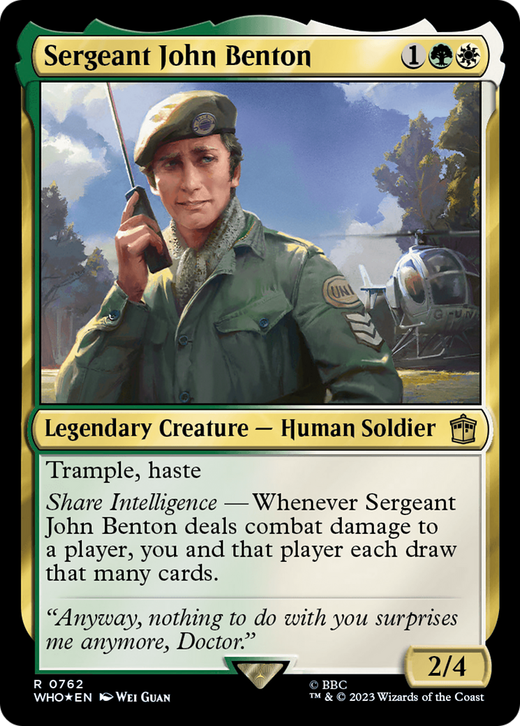 Sergeant John Benton (Surge Foil) [Doctor Who] | Good Games Morley