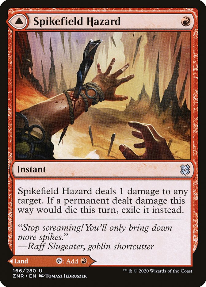 Spikefield Hazard // Spikefield Cave 166/280 (Zendikar Rising)  | Good Games Morley