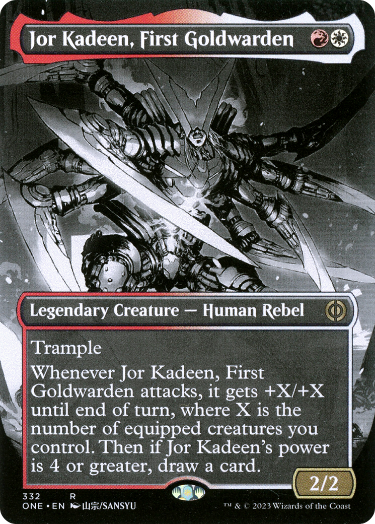 Jor Kadeen, First Goldwarden (Borderless Manga) [Phyrexia: All Will Be One] | Good Games Morley