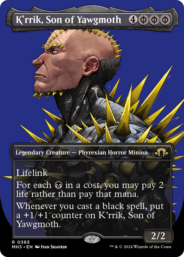 K'rrik, Son of Yawgmoth (Borderless) [Modern Horizons 3] | Good Games Morley