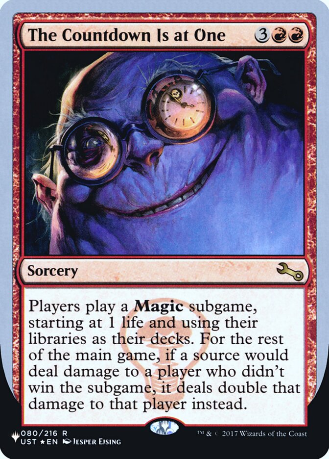 The Countdown Is at One (Unfinity Foil Edition) [The List] | Good Games Morley
