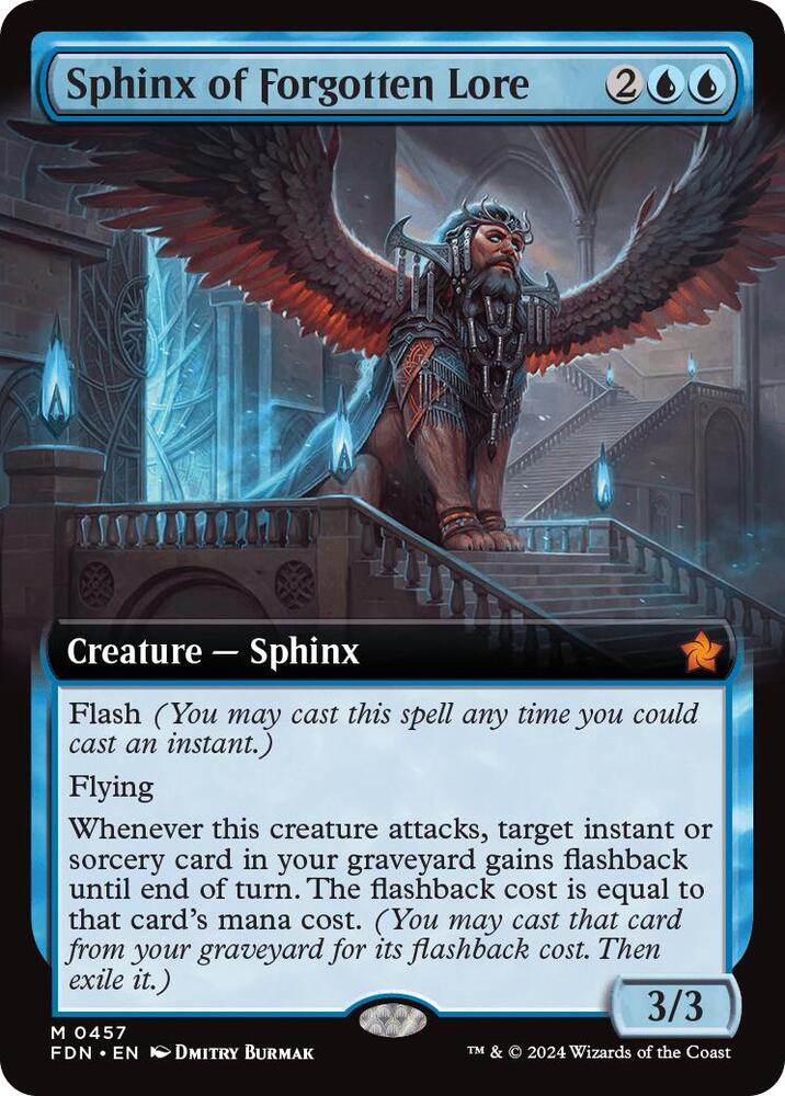 Sphinx of Forgotten Lore 457/291 (Foundations)  - Extended Art Foil | Good Games Morley