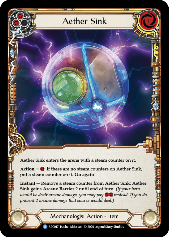 Aether Sink [U-ARC017] (Arcane Rising Unlimited)  Unlimited Rainbow Foil | Good Games Morley