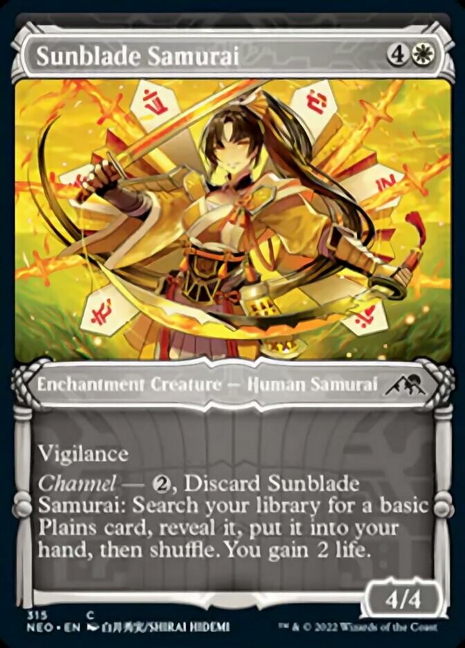 Sunblade Samurai (Showcase Samurai) [Kamigawa: Neon Dynasty] | Good Games Morley