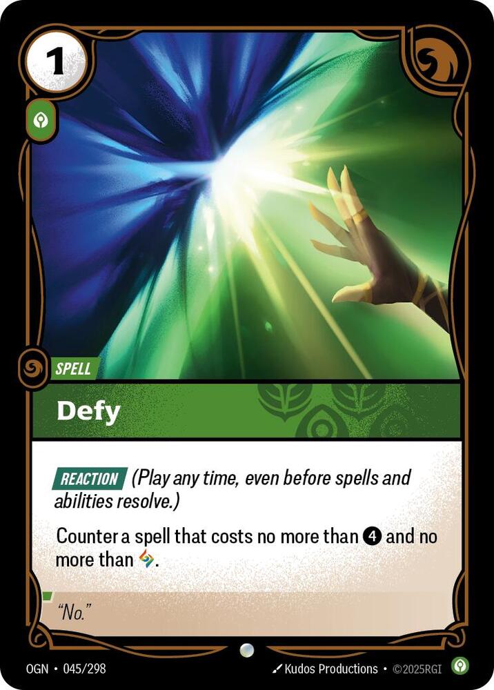 Defy 45/298 (Origins)  | Good Games Morley