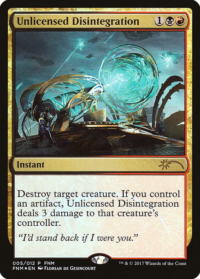 Unlicensed Disintegration 5/12 (FNM Promos)  - Foil | Good Games Morley