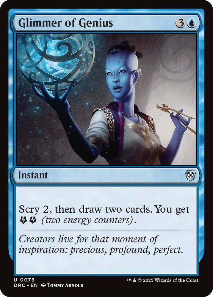 Glimmer of Genius 78/187 (Commander: Aetherdrift)  | Good Games Morley