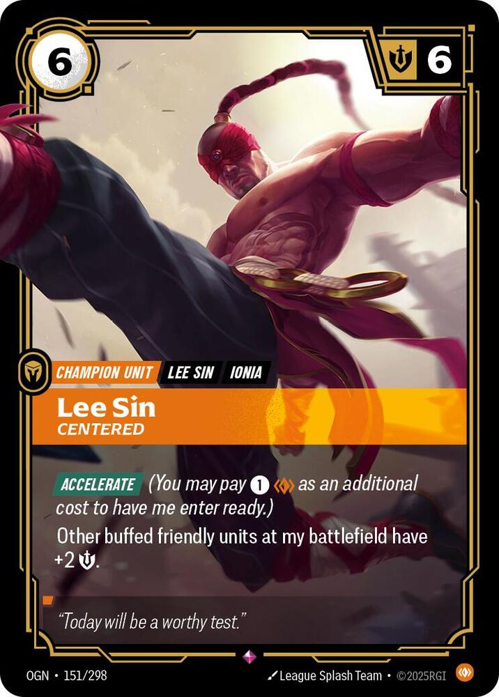 Lee Sin - Centered 151/298 (Origins)  - Foil | Good Games Morley