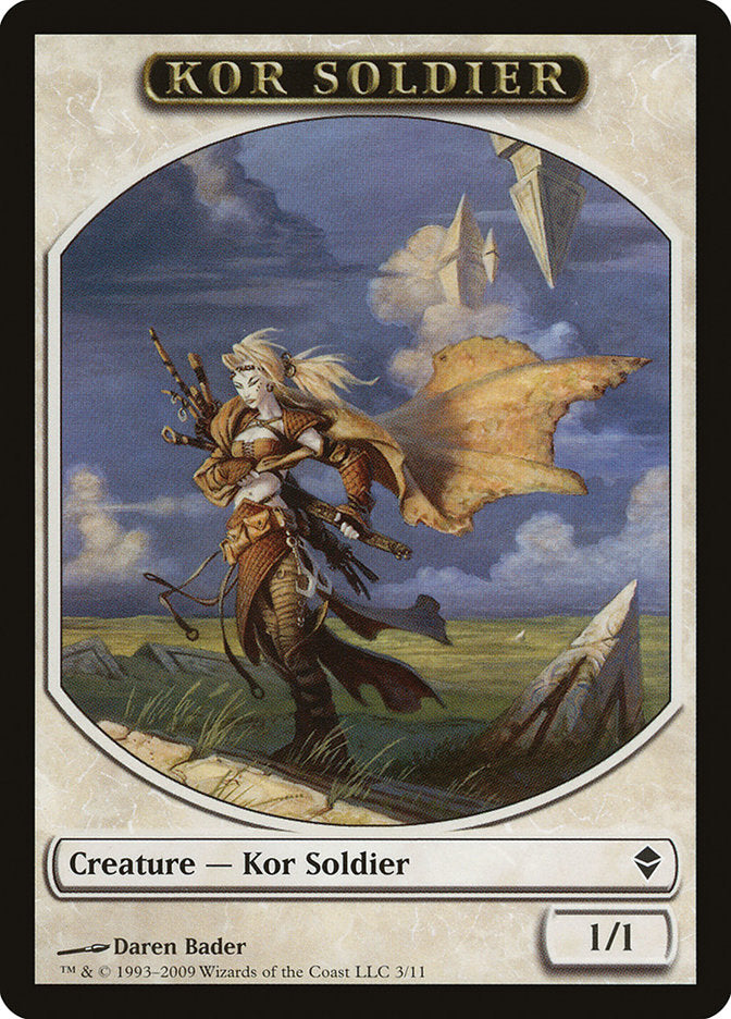 Kor Soldier Token [Zendikar Tokens] | Good Games Morley