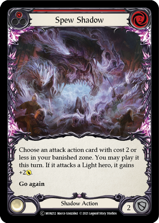Spew Shadow (Red) [U-MON212-RF] (Monarch Unlimited)  Unlimited Rainbow Foil | Good Games Morley