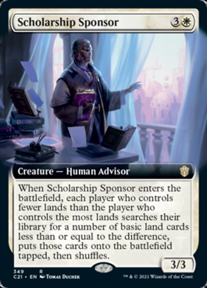 Scholarship Sponsor (Extended Art) [Commander 2021] | Good Games Morley