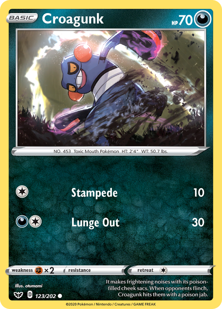Croagunk (123/202) [Sword & Shield: Base Set] | Good Games Morley