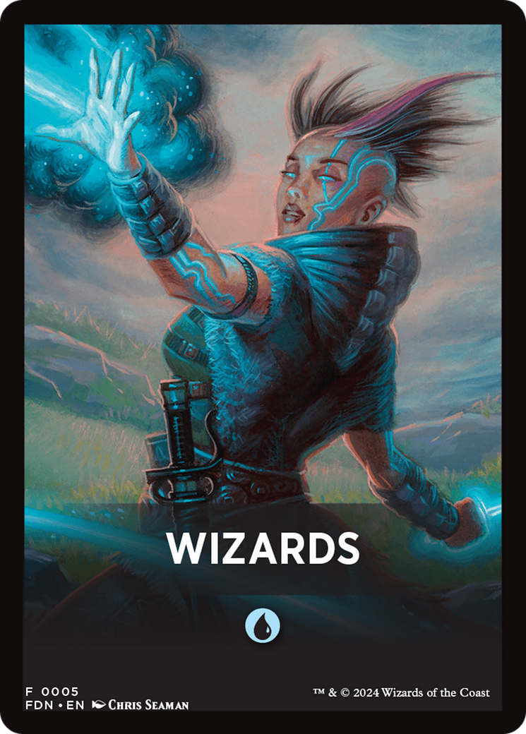 Wizards Theme Card [Foundations Tokens] | Good Games Morley