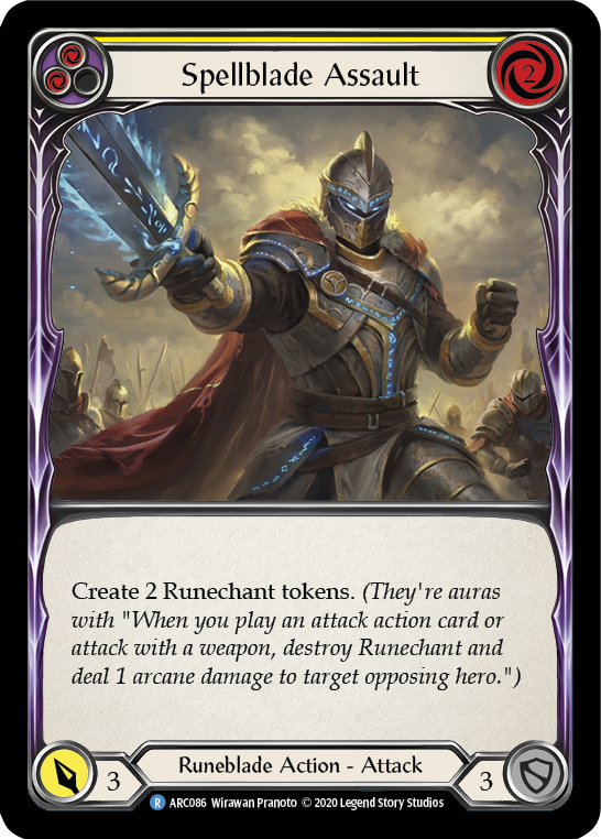 Spellblade Assault (Yellow) [U-ARC086] (Arcane Rising Unlimited)  Unlimited Rainbow Foil | Good Games Morley