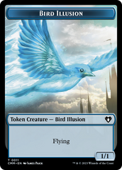 Bird // Bird Illusion Double-Sided Token [Commander Masters Tokens] | Good Games Morley