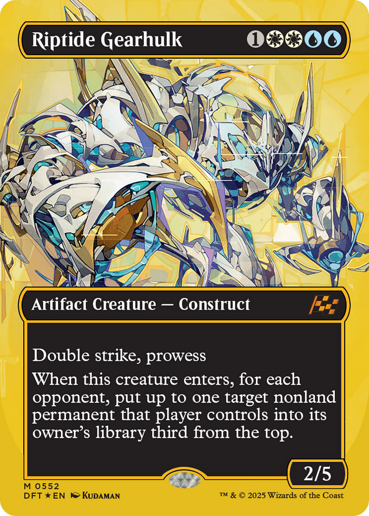 Riptide Gearhulk (Borderless) (First-Place Foil) [Aetherdrift] | Good Games Morley