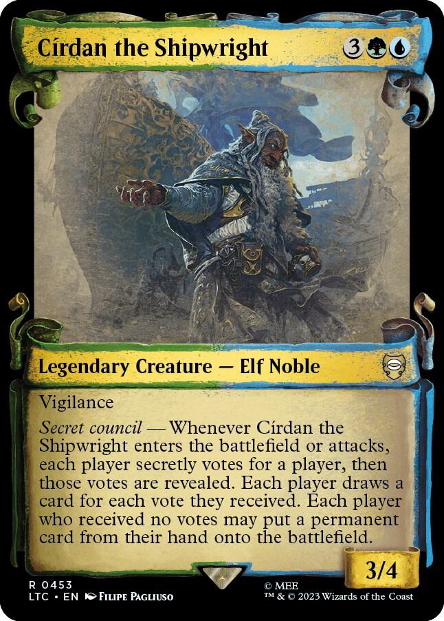 Cirdan the Shipwright Showcase Scrolls 453 (Commander: The Lord of the Rings: Tales of Middle-earth)  - Showcase Scroll Foil | Good Games Morley